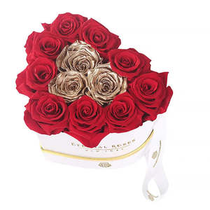Chelsea Eternal Rose Gift Box White Square Fresh Natural Material for Valentine's Day and Mother's Day Gifts - Product Image 1