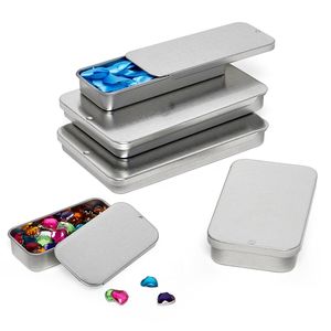 <b>Silver</b> Metal Slide <b>Top</b> Tins - Product Image 1