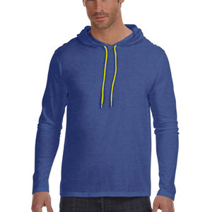 Wholesale Grey Athletic Comfort <b>Soft</b> Long Sleeve T-Shirt <b>Hoodie</b> - Product Image 4