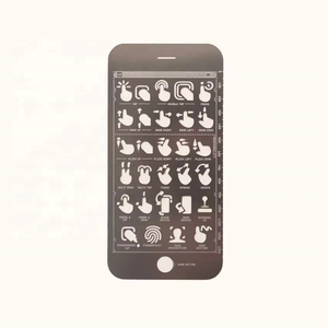 Thân Thiện Với Môi Hình Dạng Tùy Chỉnh Bảng Chữ Cái Thép Không Gỉ Cai Trị Kim Loại Sơn Vẽ Stencil Cho Trẻ Em - Product Image 5