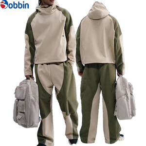 Conjunto Deportivo para Hombre de Talla Grande, Ropa de Calle Cómoda, Sudadera con Capucha de Doble Capa, Transpirable, con Paneles de Felpa y Tejido de Punto - Product Image 6