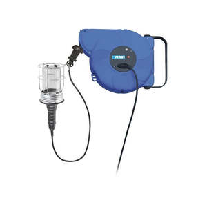 Enrouleur de câble en plastique auto-rétractable avec support de lampe - Product Image 1