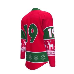 Maillot de hockey sur glace personnalisé de haute qualité, 100% polyester, imprimé par transfert thermique, respirant, coupe-vent, séchage rapide, avec logo - Product Image 4