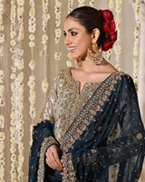 Salwar Kameez Pengantin Wanita Bahan Rayon Sutra Banarasi Pink Menawan untuk Pakaian Pernikahan Tradisional India Pakistan Panjang hingga Lantai