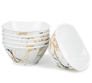 Juego de Vajilla de Melamina de Alta Calidad con Triple Recubrimiento, 24 Piezas, Resistente a Manchas de Cúrcuma, Platos, Tazones y Cucharas Resistentes a las Roturas - Product Image 5