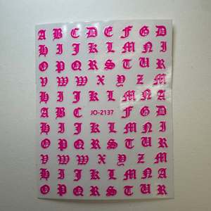 Adesivi per Unghie Personalizzabili Rosa Acceso 2D 3D, Sticker Adesivi Lucidi Sottili a Forma di Cuore Carini per Nail Art Fai-da-Te Gratuito - Product Image 1