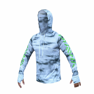 Sweats à capuche de pêche respirants pour hommes avec impression par sublimation UPF 50 et logo personnalisé, vêtements de pêche surdimensionnés les plus vendus - Product Image 1