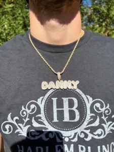 ส่วนบุคคล VVS Moissanite เพชรชุบทอง925สเตอร์ลิงเงินประดับจี้ตัวอักษรฮิปฮอปสุดหรูเครื่องประดับจากแร็ปเปอร์ - Product Image 4