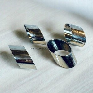Anillo de Servilleta Decorativo de Metal Color Plata, Decoración de Boda de Alta Gama, Accesorios para Mesa de Salón de Banquetes, Anillo para Servilletas a Bajo Precio - Product Image 6