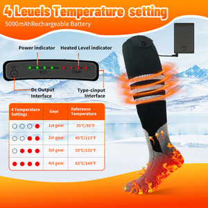 <b>Men's</b> Women's Heating <b>Socks</b> Wireless Remote Control Rechargeable Electric 4000mAh 3 Heat Winter Sports Accessory - Product Image 2