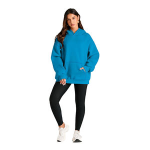 Nouveau gros 280g à manches longues sweat pull décontracté Streetwear sweats à capuche tricoté lettre imprimer dames à capuche prix pas cher - Product Image 1
