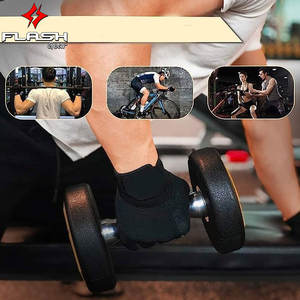 Venta al por mayor Fitness transpirable ventilado medio dedo guantes de levantamiento de pesas hombres ejercicio duradero deportes entrenamiento bicicleta de carreras - Product Image 5
