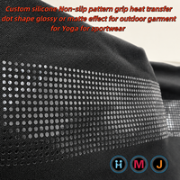 HMJ Motif en silicone circulaire personnalisé antidérapant avec logo, transfert thermique, motif en vinyle durable, respectueux de l'environnement pour les vêtements de yoga et de sport
