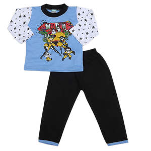 Traje de 2 Piezas de Manga Larga para Niños - Azul - Product Image 4