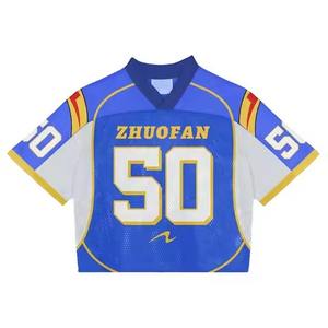 Camiseta de sublimación de malla personalizable OEM de calidad superior, camisetas de fútbol americano, camiseta para hombre, camiseta de fútbol cuadrada - Product Image 3