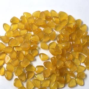 Collar de piedras curativas de corte ovalado amarillo de cristal Monalisa Natural de 20mm al por mayor artesanías de piedras preciosas elegantes talladas a mano sueltas - Product Image 4