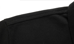 เสื้อโปโลระบายอากาศได้ดีสำหรับผู้ชายเสื้อโปโลผ้าฝ้าย100% ดำระบายอากาศได้ดีดีไซน์ใหม่จากโรงงาน - Product Image 5