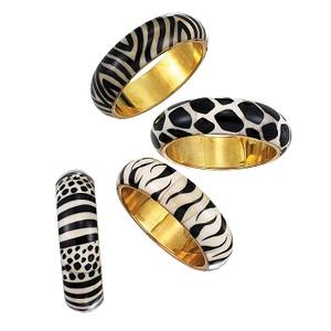 Pulsera de mosaico de hueso de estilo indio con acabado antiguo, Centro ovalado de resina en Base de latón, brazaletes con incrustaciones de hueso ecológicos - Product Image 3