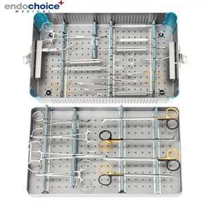 Source d'alimentation manuelle Ensemble d'instruments pour endartériectomie carotidienne de haute qualité Ensemble d'instruments de neurochirurgie avec boîte de stérilisation - Product Image 1
