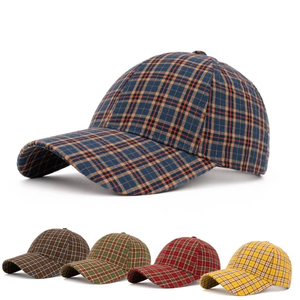 OEM personnalisé vente en gros toutes saisons mode Plaid Offre Spéciale classique à carreaux motif classique brodé léger Casquette de baseball - Product Image 1