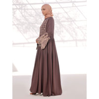 Robe longue décontractée Abaya pour femmes, style arabe, unie, avec boutons, broderie, tissu à mémoire de forme, respirante, séchage rapide, écologique, 100%