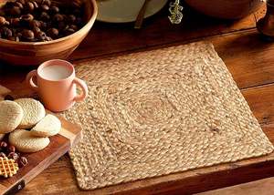 100% naturel écologique réutilisable Jute fait Table utiliser napperons Jute Table tapis/napperon pour hôtel fournitures du Bangladesh - Product Image 4