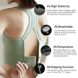 Soutien-gorge de sport pour femmes pour le yoga et les sports, rembourré, sans couture, avec logo frontal, soutien-gorge de fitness push-up - Product Image 6