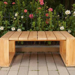 Table basse d'extérieur moderne en teck massif, résistante aux intempéries, carrée, profil bas, table centrale pour mobilier de patio - Product Image 5