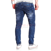 Nuevos Jeans Casuales de Algodón para Hombre 2025, de Cintura Media, Lavado a la Piedra, Lisos, Largos, Rectos, Rotos y Desgastados, Ajuste Delgado con Bolsillos con Cremallera