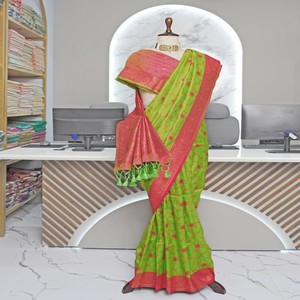 Sari de Seda Paithani Suave Premium VASTRA COTTAGE con Hermoso Tejido Zari, Diseño Atractivo, Ropa Tradicional Étnica para Fiestas - Product Image 6