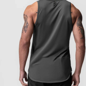 Débardeur de sport pour homme, léger, coupe ajustée, séchage rapide, respirant, polyester/coton écologique, sans manches, pour entraînement actif, fitness - Product Image 6