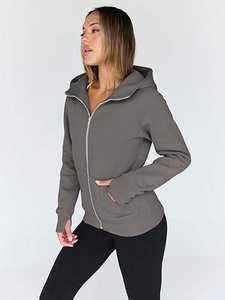 Sweat-shirts à fermeture éclair de haute qualité pour femmes, anti-boulochage, respirants, pour femmes - Product Image 4