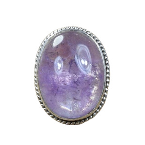 Piedra preciosa de amatista natural sólida Plata de Ley 925 anillo hecho a mano joyería anillo joyería de plata esterlina 925 joyería estampada - Product Image 1