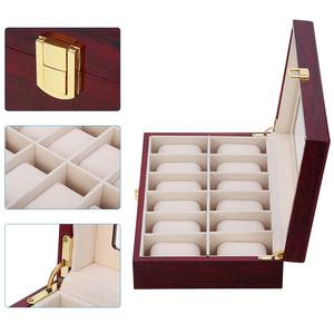 2/3/5/6/10/12 slot Watch Box Organizer pianoforte con vernice da forno custodia per gioielli in legno da <span class=keywords><strong>uomo</strong></span> in vetro Top <span class=keywords><strong>orologi</strong></span> espositore - Product Image 6