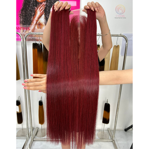 Paquetes rectos de hueso de cabello humano vietnamita Remy de fábrica Cabello doble dibujado Toda la longitud Todos los colores Calidad superior - Product Image 1