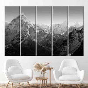ภาพพิมพ์บนผ้าใบศิลปะเอเวอเรสต์เบสแคมป์หิมาลัย - ของตกแต่งผนังแบบแบน พิมพ์ลาย 5P: ห่อหุ้มอย่างดี - Product Image 1