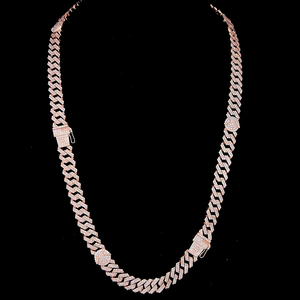 100% ตัวทดสอบผ่าน18K ชุบทอง2แถว VVS Moissanite 8mm-15mm กว้าง925เงินคิวบาสร้อยเงินประดับฮิปฮอปแร็ปสำหรับ - Product Image 4