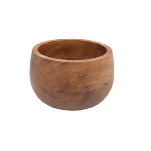 Bol à fruits de forme ronde en bois naturel pour ustensiles de cuisine de table bol à salade maison et hôtels nourriture et collations bols de service - Product Image 1