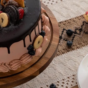 Support à gâteau en bois de haute qualité 2k25 avec couvercle en verre, idéal pour les événements spéciaux, les célébrations et un usage professionnel - Product Image 3