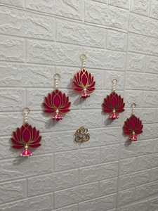 Guirnaldas colgantes de pared elegantes de loto Rosa perfectas para Pooja, festivas, Pongal, Onam, bodas y decoraciones de habitaciones de meditación - Product Image 2