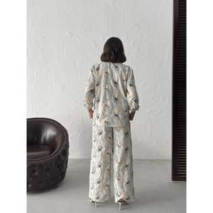 Chemisier en lin brodé F 2009 pour femme, chemise élégante et confortable - Product Image 4