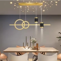 Zhongshan Usine Nouvelle Arrivée LED Lustre Pendentif Lumière En Aluminium Acrylique Table À Manger Lampe Suspendue Lustres Pendentif Lumières