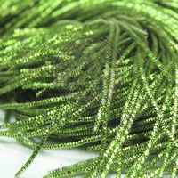 Frange en fil de cuivre brodé argenté 2025, accessoires textiles pour la maison cousus à la main, fabriqués au Pakistan, écologiques