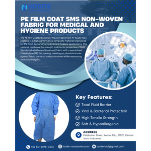 KOSITE Sms Nonwoven Fabric 60gsm 120 Inch <b>Laminated</b> Coated Medical Grade Hospital Hygiene Use - Product Image 4