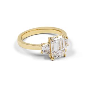 แหวนมอสซาไนต์เพชรพลอยมรกต 2.19 กะรัต เงินแท้ 925 คุณภาพ E VVS2 แบบสามเม็ด ทนทาน ขายส่งจำนวนมาก รับผลิตแบบ OEM ODM พร้อมส่งออก - Product Image 1