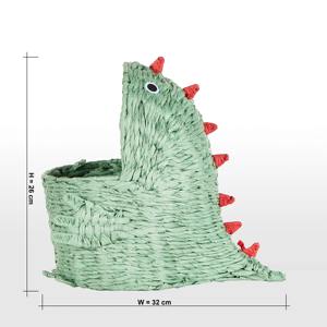 ตะกร้าสานจากผักตบชวา รูปทรงไดโนเสาร์ ตะกร้าเก็บของทำมือ ขายส่ง เป็นมิตรกับสิ่งแวดล้อม ผลิตในเวียดนาม - Product Image 2