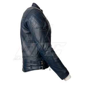 Veste en cuir de moto Vêtements de course de qualité Veste d'hiver en cuir de moto au design personnalisé - Product Image 5