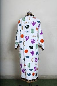 Veste longue en coton d'hiver tissé imprimé Suzani pour femmes Style bohème Vintage - Product Image 5