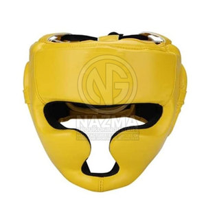 Custom Design High Quality Leather Light Weight Breathable Unisex <b>Head</b> Guard Latest <b>Style</b> Reasonable Price Fight Wear for Sale - Product Image 3