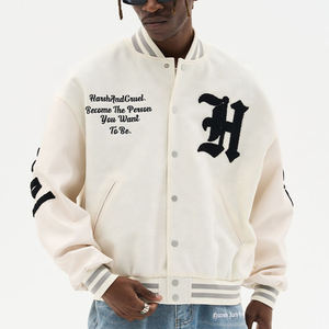 Chaqueta universitaria de gran tamaño High Street para hombre personalizada para invierno de talla grande con decoración bordada - Product Image 2